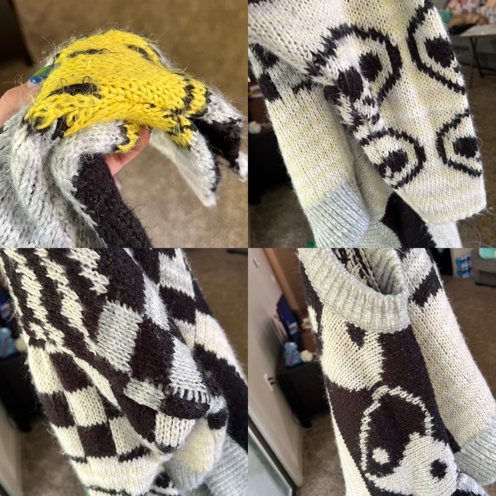 Urban Outfitters Black and Gray Patterned Sweater - Picture 14 of 15